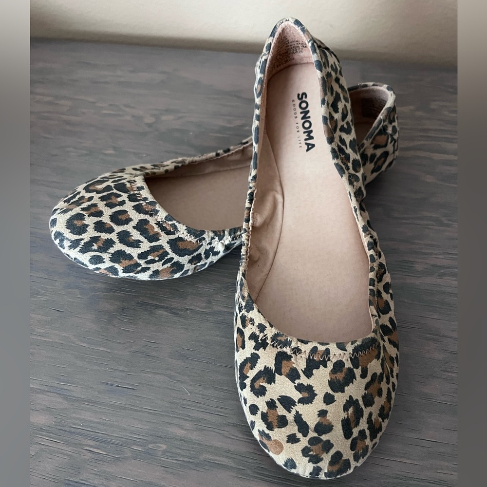 Sonoma Leopard Print Ballet Flats Size 7.5